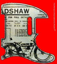 Parafango bici d'epoca Telecaster '52 alluminio spessore 1,5 mm - finitura satinata