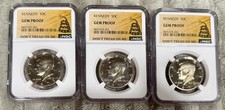 Set di 3 mezzo dollaro Kennedy