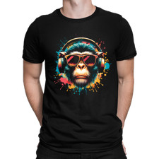 T-shirt uomo scimmia dj