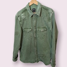 Giacca jeans Zara uomo verde
