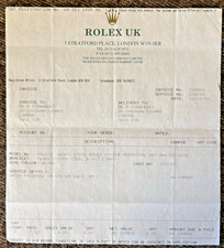 ROLEX Service Certificate GMT