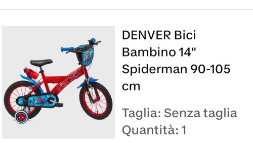 Denver spiderman bicicletta - denver,