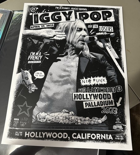 Poster iggy pop hollywood - iggy,