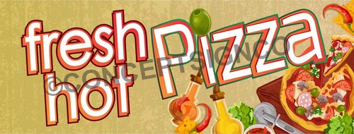 Banner pizza calda fresca - pizza,
