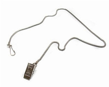 Catenella cromata con pinza