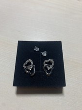 Orecchini Con Due Cuori Che Si intrecciano(Uno Con Brillanti)