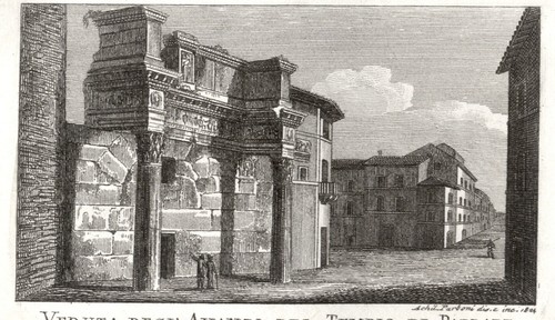 Tempio pallade incisione - di,