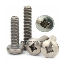 VITI M3 M4 M5 M6 IN ACCIAIO INOX TESTA CILINDRICA IMPRONTA A CROCE DIN 7985 7687