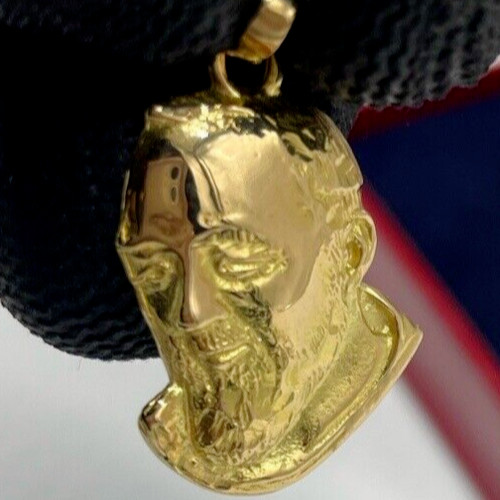Ciondolo padre pio oro giallo - ciondolo,