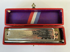 Armonica cromatica Pre War M Hohner Super Chromonica nella chiave di G in scatola