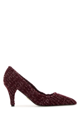 Prada melange bordeaux tweed - bordeaux,