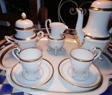 Servizio Caffè Limoges MNP Francia  X 2 Oro Zecchino 