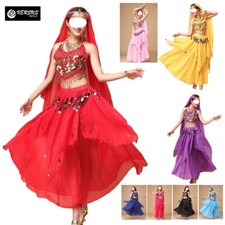 Completo Donna Spettacolo Saggio Ballo Latino Danza del Ventre Odalisca BELLY08