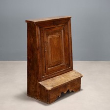 Antico Inginocchiatoio Barocchetto Noce Rovere Italia XVIII Secolo Originale