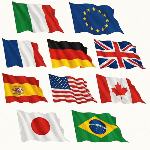 Set bandiere del mondo - bandiere,