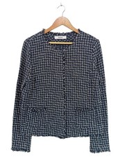 INTREND Cappotto corto Donna Cappotto Taglia IT 46 blu-bianco stile casual