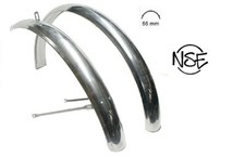 Coppia  Parafanghi Inox Cromato PER  Bici Pieghevole Graziella 20" acciaio