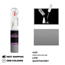PER AUDI QUANTUM GREY LX7B Ritocco Penna Vernice Brush Fix Kit Scratch Chip Set