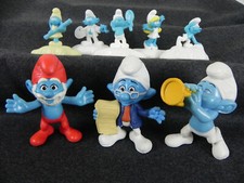 LOTTO 8 sorpresine mcdonald's da collezione I PUFFI Grande Puffo PEYO 2013 2017