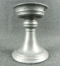 Candelabro candeliere in peltro antico d'epoca vintage un fuoco portacandele