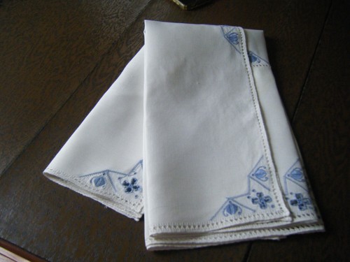 Antique tablecloth napkins - antique,