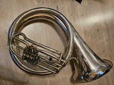 Helicon Bb Tuba ottone pipa strumento a fiato corno URSS sovietico vintage raro