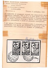 1951 ITALIA CONCORSI GINNICI SERIE COMPLETA USATI CERTIFICATO Catania (1975)
