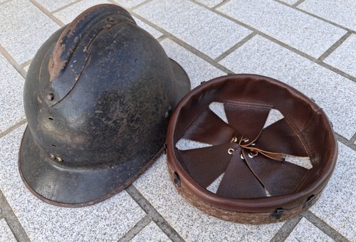 Ww2 coiffe intérieur cuir - ww2,