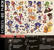 temporary tattoo Sonic the Hedgehog tatuaggi temporanei bambini festa compleanno