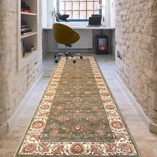 ZAFFIRO - TAPPETO CLASSICO PERSIANO CORSIA PASSATOIA ELEGANTE - 492 VERDE