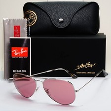 Occhiali da sole Ray-Ban x Team Wang fotocromatici rari viola RB 3025 Aviator 003/R4