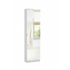 Scarpiera con anta a specchio SUMATRA con 6 vani, in laminato LAP 50x180x20 cm