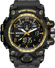 Orologio Digitale Da Polso Da Uomo, Sportivo, Digitale, 5 ATM, Impermeabile, Mil