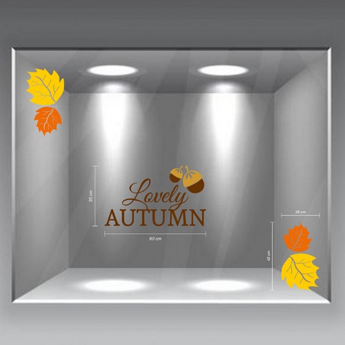 Adesivi vetrine autunno - adesivi,