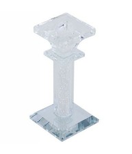 Porta Candela Vetro Diamanti