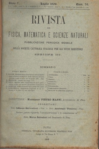 Rivista fisica matematica - rivista,