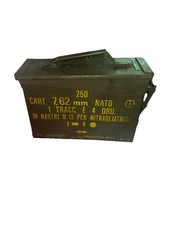 Scatola Porta Munizioni 250-cart. 7,62 mm -NATO -1 Tracc.E-4 Ord. In Nastri
