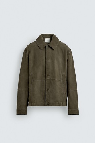Zara giacca pelle scamosciata