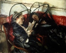 Dream-art Oil painting woman art Mosquito-Nets-John-Singer-Sargent-oil-painting