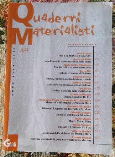 Rivista quaderni materialisti - rivista,