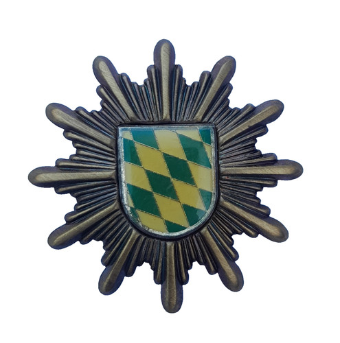 Old police cap badge - old, bayern