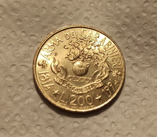 200 lire anniversario - anniversario-, arma