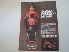 advertising Pubblicità 1982 MOTO BENELLI 125 2C SPORT BICILINDRICA