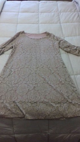 Abito pizzo rosa antico - in,