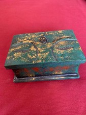 Cofanetto Portagioie  in Legno Etnico Superficie Color Oro Terzo Occhio