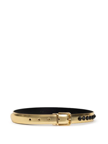 Cintura pelle gold con - cintura,