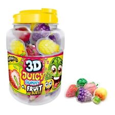 JohnyBee 3d Juicy Gummy Fruit Gomme Ripiene Gusto Frutta Barattolo da 60pz