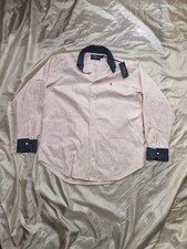 RALPH LAUREN camicia vintage 100% cotone collo e polsini jeans color rosa