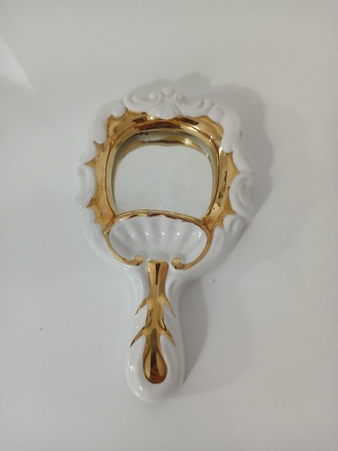 Specchio mano ceramica - specchio,