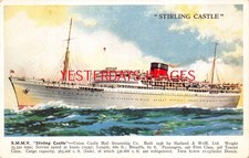 R.M.M.V. Stirling Castle Union Castle Shipping Postcard (D059)